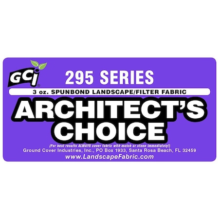 Gci Architect's Choice Gray 3oz Spunbond Landscape Fabric 5'x300' 29505